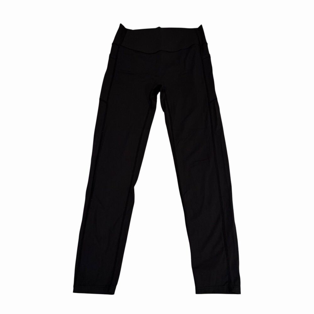 Woobilly Black Leggings Women's Medium Stretch High Waisted Butt Lifting Pockets